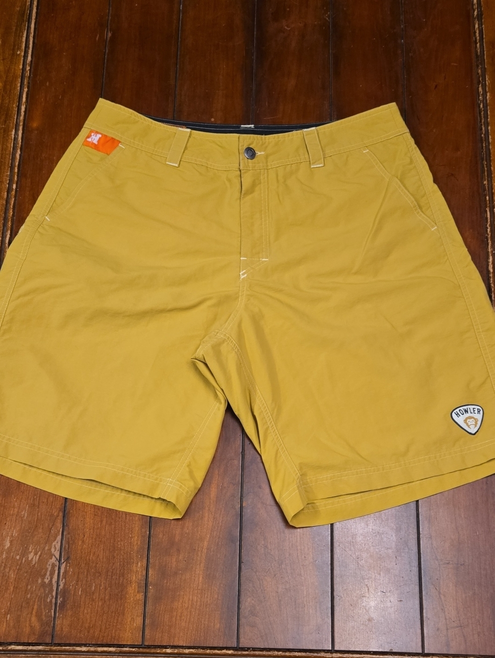 Howler Brothers Men's Mustard Flat-Front Shorts
